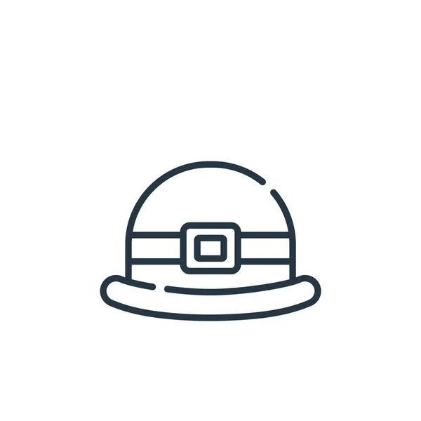 Hat Icon Vector Conceito Irlandês Linha Fina Ilustração Chapéu Editável — Vetor de Stock