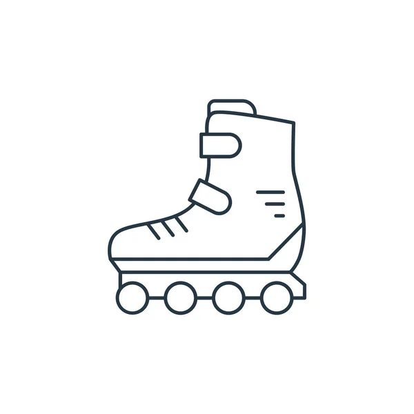 Rolschaatsen Icoon Vector Van Kids Concept Dunne Lijn Illustratie Van Rechtenvrije Stockillustraties