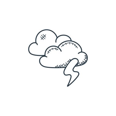 Hava durumu konseptinden hava ikonu vektörü. Düzenlenebilir inmenin ince çizgisi. Web ve mobil uygulamalarda kullanmak için hava doğrusal işareti, logo, yazdırma ortamı.