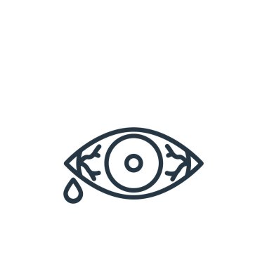 Sağlık konseptindeki göz ikonu vektörü. Düzenlenebilir göz felcinin ince bir çizgisi. Web ve mobil uygulamalarda kullanmak için göz küresi doğrusal işareti, logo, yazdırma ortamı.