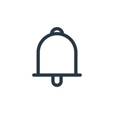 Çan simgesi vektörü, muhtelif kavramlardan. Çan düzenlenebilir vuruşun ince çizgisi. Web ve mobil uygulamalarda kullanım için çan doğrusal işareti, logo, yazdırma ortamı.