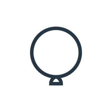 Bebek partisi konseptinden balon ikonu vektörü. Düzenlenebilir balon vuruşunun ince çizgisi. Web ve mobil uygulamalarda kullanmak için balon doğrusal işareti, logo, yazdırma ortamı.