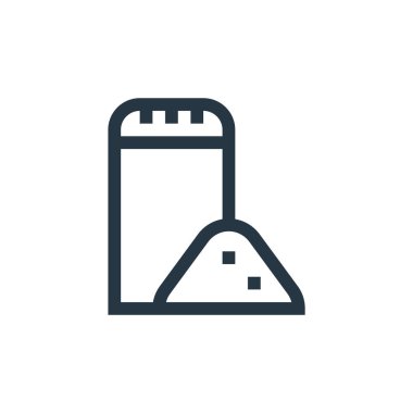 Bebek partisi konseptinden talk pudrası ikonu vektörü. Talk pudrası düzenlenebilir vuruşunun ince çizgisi. Web ve mobil uygulamalarda kullanmak için talk pudrası doğrusal işareti, logo, yazdırma ortamı.