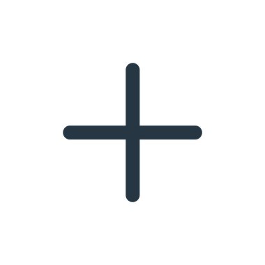 Artı kullanıcı arayüzü kavramından simge vektörü. Düzenlenebilir felcin ince bir çizgisi. Artı web ve mobil uygulamalarda kullanmak için doğrusal işaret, logo, yazdırma ortamı.