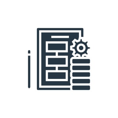 İş planı kanvası konseptinden ikon vektörü. Düzenlenebilir iş planının ince bir çizgisi. Web ve mobil uygulamalarda kullanım için iş planı doğrusal imzası, logo, yazdırma ortamı.