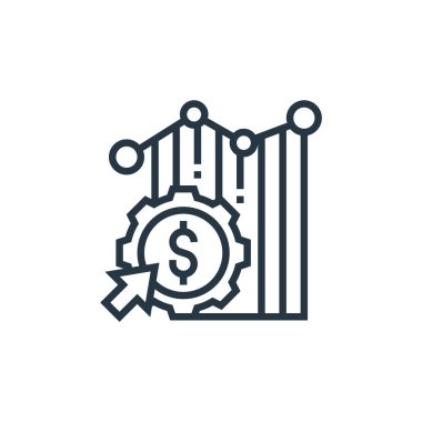 Dijital pazarlama kavramından ikon vektör başına ödeme. Düzenlenebilir vuruş başına ödemenin ince çizgisi. Web ve mobil uygulamalar, logo ve yazdırma ortamlarında kullanım için her tıklama çizgisel işareti için öde.