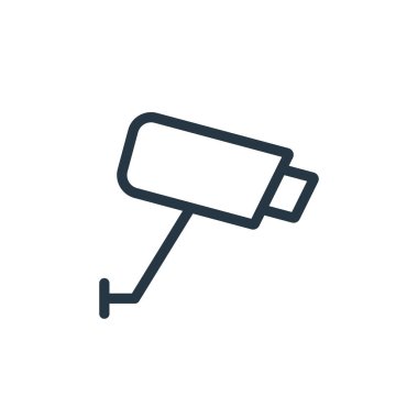 Ecommerce ve alışveriş konseptinden CCTV ikon vektörü. Düzenlenebilir inmenin ince bir çizgisi. Web ve mobil uygulamalarda kullanmak için ccTV doğrusal işareti, logo, yazdırma ortamı.