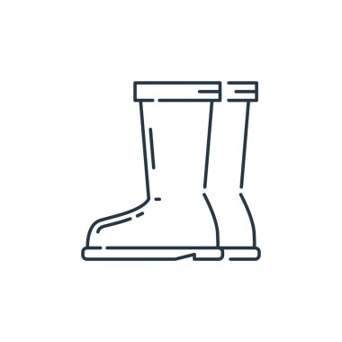İşçi Bayramı konseptinden çizme ikonu vektörü. Çizme yenilebilir felcin ince bir çizgisi. Web ve mobil uygulamalarda kullanmak için başlangıç doğrusal işareti, logo, yazdırma ortamı.