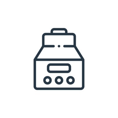 Laboratuvar konseptinden santrifüj ikonu vektörü. Santrifüj düzenlenebilir felcin ince bir çizgisi. Web ve mobil uygulamalarda kullanmak için santrifüj doğrusal işareti, logo, yazdırma ortamı.