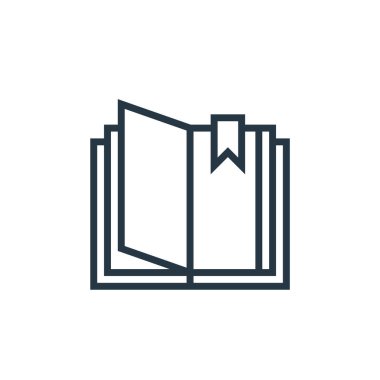 Kitap ve belge konseptinden kitap ikonu vektörünü aç. Düzenlenebilir açık kitap vuruşunun ince bir çizgisi. Web ve mobil uygulamalarda kullanmak için açık kitap doğrusal işareti, logo, yazdırma ortamı.