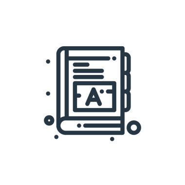 Bebek partisi konseptinden bir ikon vektörü. Düzenlenebilir kitap vuruşunun ince çizgisi. Web ve mobil uygulamalarda kullanmak için kitap doğrusal işareti, logo, yazdırma ortamı.