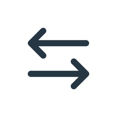 px ağı ve iletişim konseptinden veri transfer simgesi vektörü. Düzenlenebilir veri aktarımı vuruşunun ince çizgisi. Web ve mobil uygulamalarda kullanmak için veri transferi doğrusal işareti, logo, yazdırma 