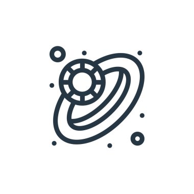 Mücevher konseptinden elmas yüzük ikonu vektörü. İnce çizgili, düzenlenebilir elmas yüzük darbesi. Web ve mobil uygulamalarda kullanmak için elmas halka doğrusal işareti, logo, yazdırma ortamı.