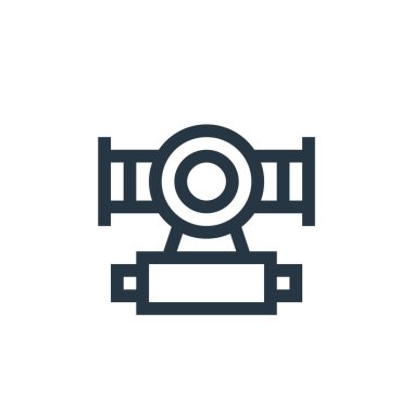 Makine konseptinden ikon su pompası vektörü. Düzenlenebilir su pompası vuruşunun ince çizgisi. Web ve mobil uygulamalarda kullanmak için su pompası doğrusal işareti, logo, yazdırma ortamı.