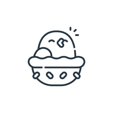 İlkbahar konseptinden yuva ikonu vektörü. Düzenlenebilir yuva vuruşunun ince bir çizgisi. ağ ve mobil uygulamalarda kullanım için yuva doğrusal işareti, logo, yazdırma ortamı.