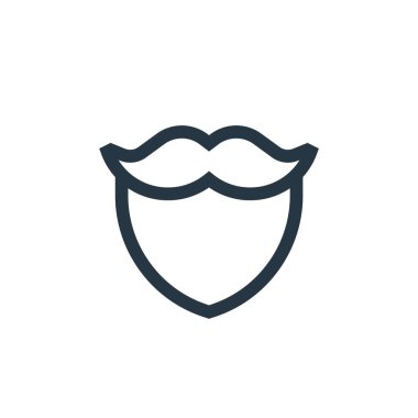 Kuaförlük ve berber dükkanı konseptinden ayı ikonu. Kurgulanabilir ayı vuruşunun ince çizgisi. Web ve mobil uygulamalarda kullanım için ayıların doğrusal işareti, logo, yazdırma ortamı.