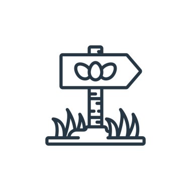 Paskalya Günü konseptindeki panel simgesi vektörü. Düzenlenebilir inmenin ince çizgisi. Web ve mobil uygulamalarda kullanmak için panel doğrusal işareti, logo, yazdırma ortamı.