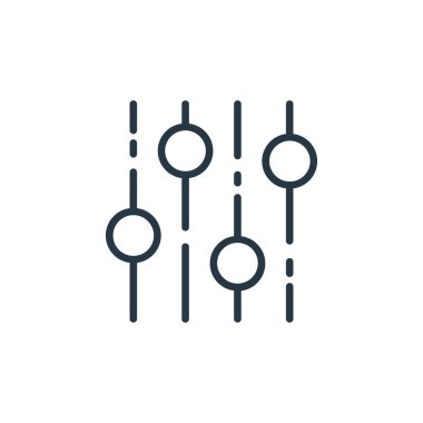 Kullanıcı arayüzü kavramından simge vektörünü kontrol et. Düzenlenebilir vuruşun ince çizgisi. Web ve mobil uygulamalarda kullanmak için doğrusal işareti kontrol et, logo, yazdırma ortamı.