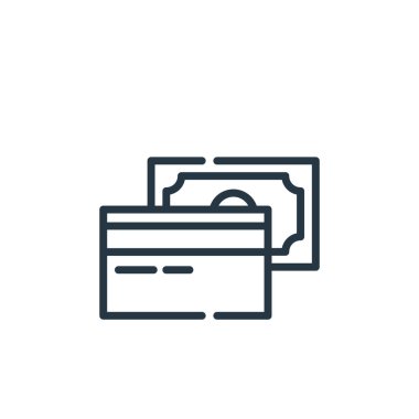 Pazartesi siber konseptinden ödeme metodu ikonu vektörü. Düzenlenebilir ödeme metodunun ince çizgisi çizimi. Web ve mobil uygulamalarda kullanım için ödeme yöntemi doğrusal işareti, logo, yazdırma ortamı.