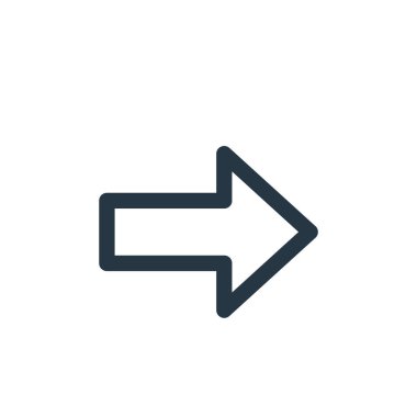 E-posta kavramından ileri simge vektörü. İleri doğru düzenlenebilir felcin ince çizgisi. Web ve mobil uygulamalarda kullanmak için ileri doğrusal işaret, logo, yazdırma ortamı.