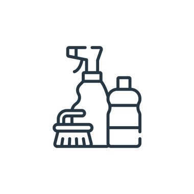 Süpermarket konseptinden ikon vektörünü temizlemek. Düzenlenebilir vuruşun ince bir çizgisi. Web ve mobil uygulamalar, logo ve yazdırma ortamlarında kullanım için doğrusal işaretleri temizle.