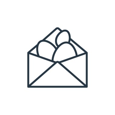 Paskalya Günü konseptinden bir ikon vektörü. Kart düzenlenebilir vuruşun ince çizgisi. Web ve mobil uygulamalarda kullanmak için kart doğrusal işareti, logo, yazdırma ortamı.