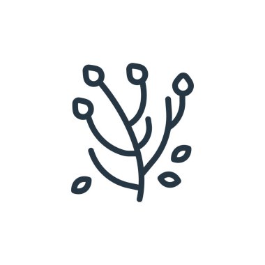 Bahar konseptinden bir çiçek ikonu vektörü. Çiçek düzenlenebilir felcin ince bir çizgisi. Web ve mobil uygulamalarda kullanım için çiçek doğrusal işareti, logo, yazdırma ortamı.