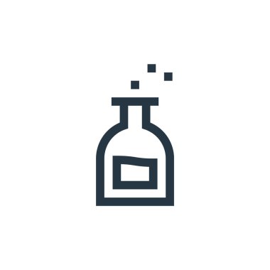 Peri masalı kavramından bir şişe ikonu vektörü. Düzenlenebilir şişenin ince çizgisi. Web ve mobil uygulamalarda kullanmak için şişe doğrusal işareti, logo, yazdırma ortamı.