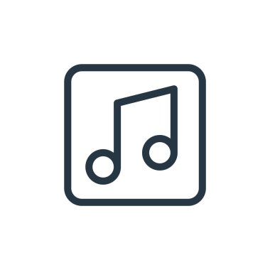 Medya konseptinden müzik albümü simgesi vektörü. Düzenlenebilir müzik albümü vuruşunun ince çizgisi. Web ve mobil uygulamalarda kullanmak için müzik albümü doğrusal işareti, logo, yazdırma ortamı.