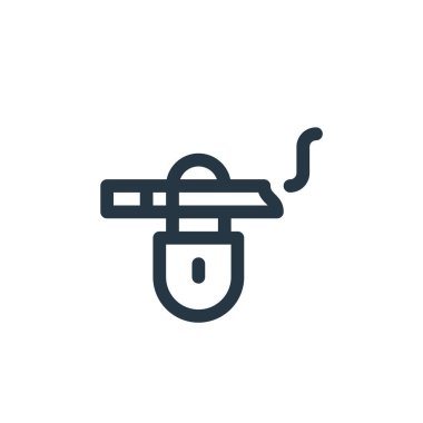 Sigara içmeyi bırakan ikon vektörünü bırak. Sigara içmeyi bırakmanın ince bir çizgisi. İnternet ve mobil uygulamalar, logo ve yazdırma ortamlarında kullanım için sigara içme doğrusal işaretini bırak.