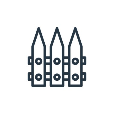 Bahar konseptinden çit ikonu vektörü. İnce çizgili, düzenlenebilir çit çarpması. Web ve mobil uygulamalarda kullanmak için çit doğrusal işareti, logo, yazdırma ortamı.