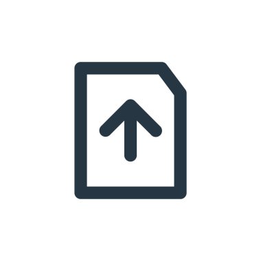 px ağı ve iletişim konseptinden simge vektörü yükle. İnce çizgili dosya yükleme düzenlenebilir vuruşları. web ve mobil uygulamalarda kullanmak için dosya yükleme işareti, logo, yazdırma ortamı.