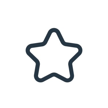 Ecommerce ui konseptinden ikon vektörü. İnce çizgili, düzenlenebilir felç çizgisi. Web ve mobil uygulamalarda kullanmak için yıldız doğrusal işareti, logo, yazdırma ortamı.