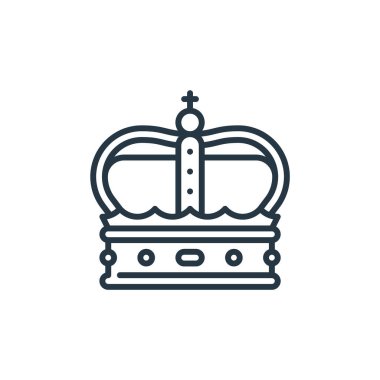 Hollanda konseptinden Hollanda taç ikonu vektörü. Hollanda 'nın ince çizgili, düzenlenebilir taç vuruşları. İnternet ve mobil uygulamalar, logo ve yazdırma ortamlarında kullanım için Hollanda taç çizgisel işareti.
