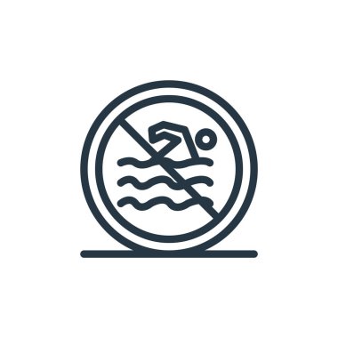 Su parkı konseptinde dalış ikonu yok. Dalış sırasında düzenlenebilir inmenin ince bir çizgisi yok. Web ve mobil uygulamalarda kullanmak için dalış lineer işareti yok, logo, yazdırma ortamı.