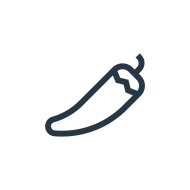 Cinco de mayonez kavramından kırmızı biber ikonu vektörü. İnce çizgili kırmızı biber, düzenlenebilir felç çizgisi. Web ve mobil uygulamalarda kullanmak için kırmızı biber doğrusal işareti, logo, yazdırma ortamı.