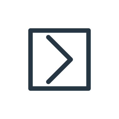 ok konseptinden sağ simge vektörü. Düzenlenebilir sağ vuruşun ince çizgisi. Web ve mobil uygulamalarda kullanmak için sağ doğrusal işaret, logo, yazdırma ortamı.