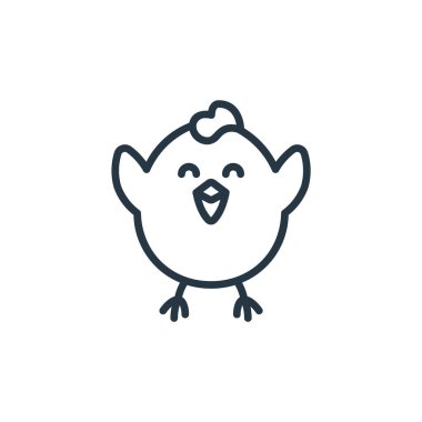 Paskalya Avatarları konseptinden yavru ikon vektörü. Düzenlenebilir piliç vuruşunun ince bir çizgisi. civciv doğrusal işareti web ve mobil uygulamalarda kullanım için, logo, yazdırma ortamı.