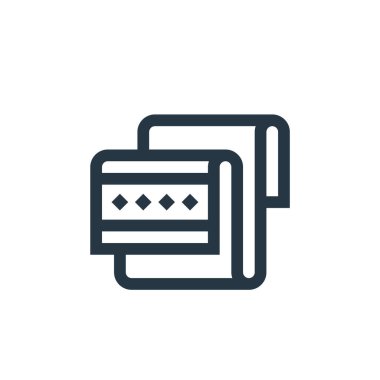 El sanatları konseptinden kumaş ikonu vektörü. Düzenlenebilir dokunun ince çizgisi. Web ve mobil uygulamalarda kullanmak için kumaş doğrusal işareti, logo, yazdırma ortamı.