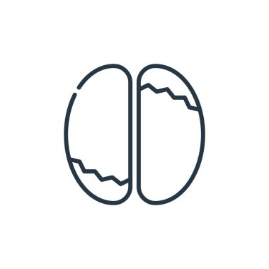 Yemekten kalma fındık ikonu vektörü ve alerji konsepti. İnce çizgili, düzenlenebilir fındık çarpması. kullanım için fındık doğrusal işareti web ve mobil uygulamalar, logo, yazdırma ortam.