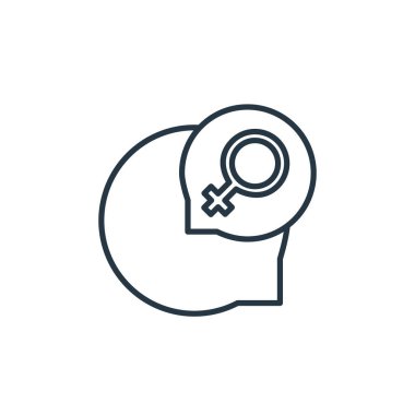 Kadınlar Günü konseptinden sohbet balonu ikonu vektörü. Sohbet baloncuğu düzenlenebilir vuruşunun ince çizgisi. Web ve mobil uygulamalar, logo ve yazdırma ortamlarında kullanmak için sohbet baloncuğu doğrusal işareti.