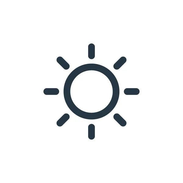 テクノロジーの概念からの太陽のアイコンベクトル 太陽編集可能なストロークの細い線図 Webやモバイルアプリ 印刷メディアで使用するための太陽線サイン — ストックベクタ