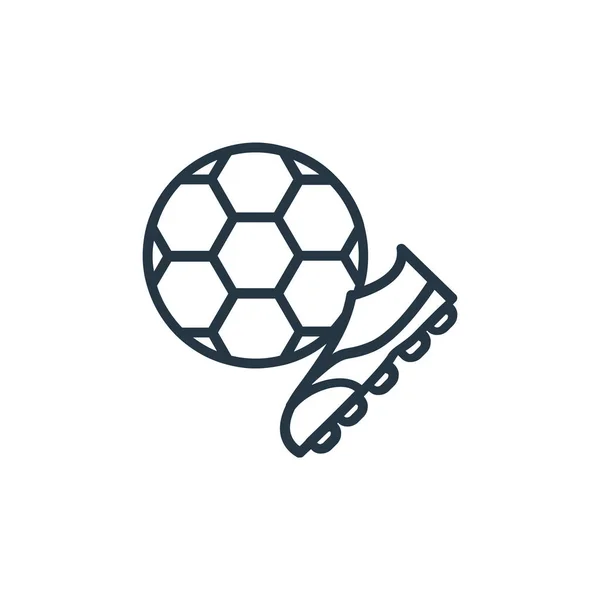 Futball Ikon Vektor Sport Koncepció Vékony Vonal Illusztrálja Futball Szerkeszthető — Stock Vector