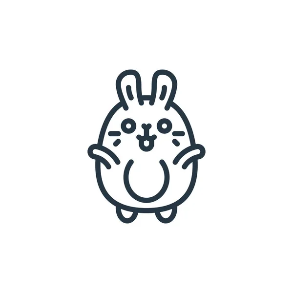 Іконка Кролика Вектор Концепції Великодніх Аватарів Тонка Лінія Ілюстрації Кролика — стоковий вектор