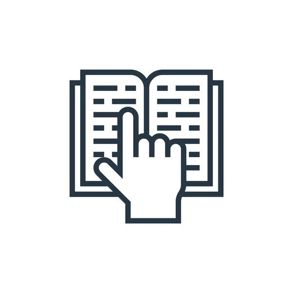 Open Boek Icoon Vector Uit Boek Document Concept Dunne Lijn — Stockvector