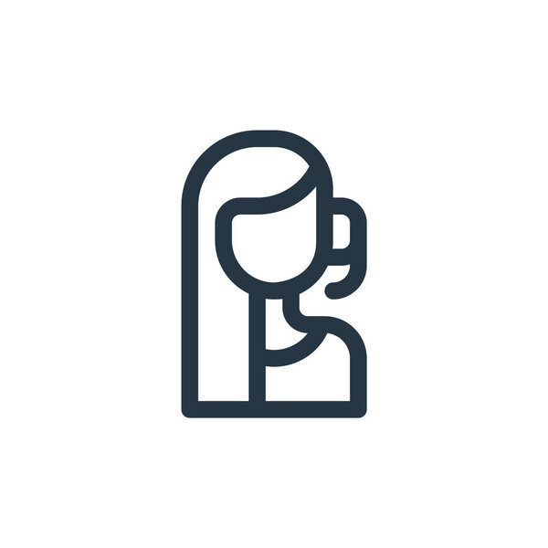 вектор значка call-центра из концепции call-центра. Тонкая линия иллюстрация редактируемого штриха колл-центра. линейный знак колл-центра для использования в веб и мобильных приложениях, логотипе, печатных СМИ.