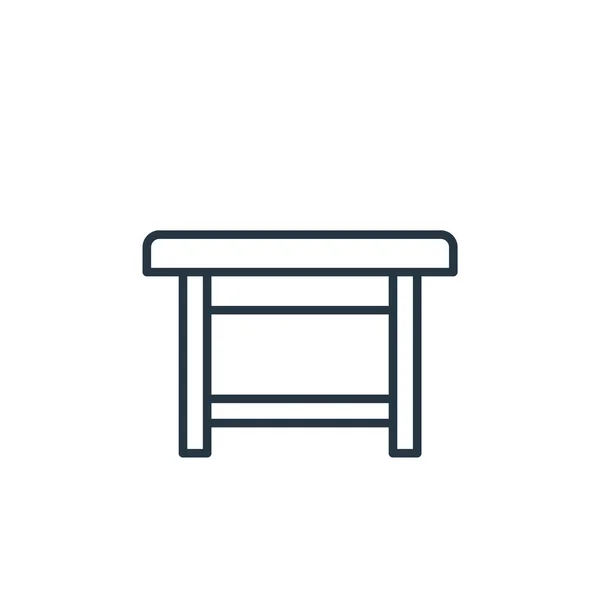 Вектор Иконок Стола Концепции Мебели Тонкая Линия Иллюстрации Таблицы Редактируемый — стоковый вектор