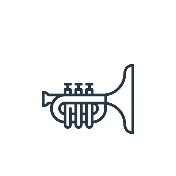 Trumpet Icon Vector Celebration Concept Thin Line Illustration Trumpet Editable — Stock Vector
