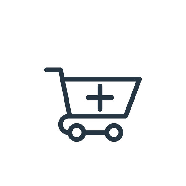 add cart icon vector from marketing and entertainment concept. Thin line illustration of add cart editable stroke. add cart linear sign for use on web and mobile apps, logo, print media.