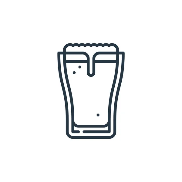 Pivní Ikona Vektor Potravin Nápojů Koncepce Alergie Tenká Linie Ilustrace — Stockový vektor